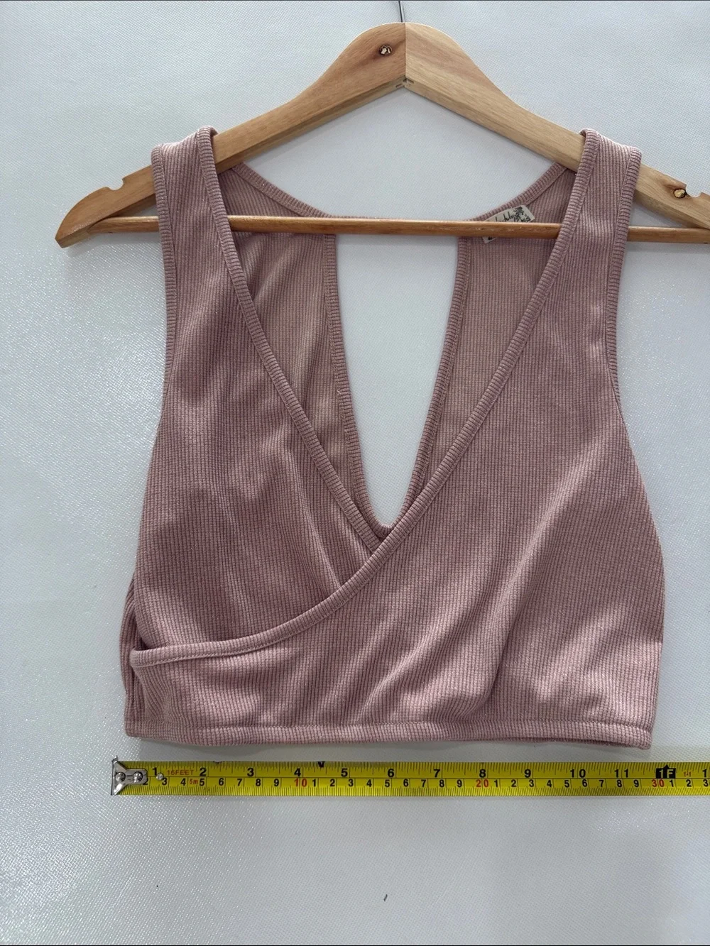 Free People Crossover Ribbed Open Back Tank Top size XS